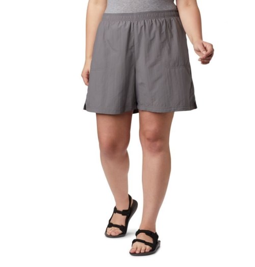 Women's Columbia Sandy River Shorts Grey | Plus Size CA-K81C5
